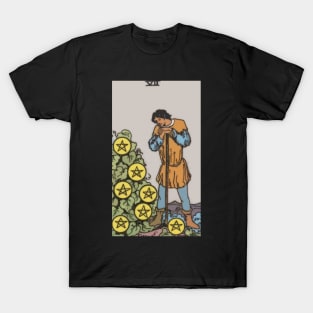 Tarot Card = Seven of Pentacles T-Shirt